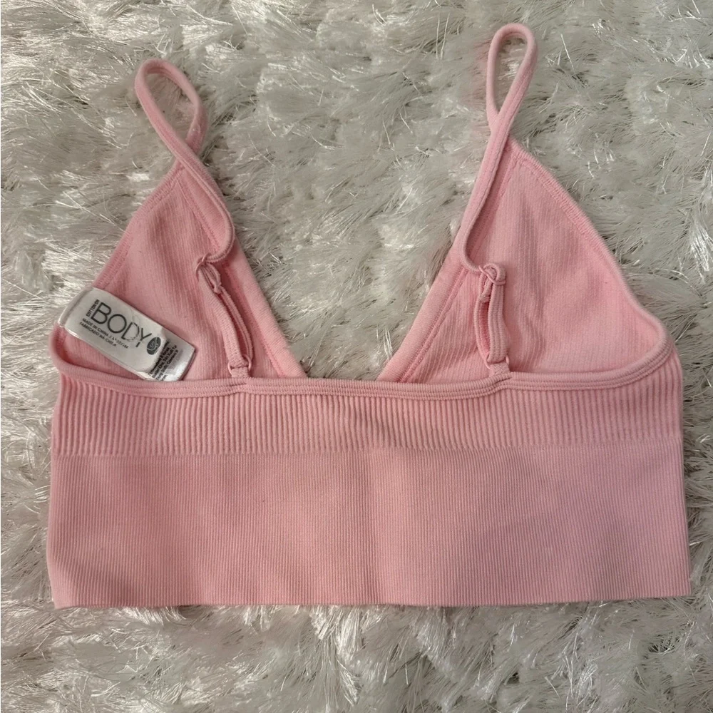 Pink Ribbed Bralette - Picture 2 of 3